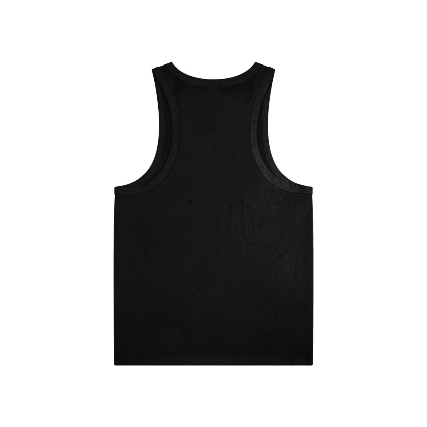 Men's black essential performance tank top, bodycon fit, sleeveless, lightweight cotton-polyester blend for sports and casual wear