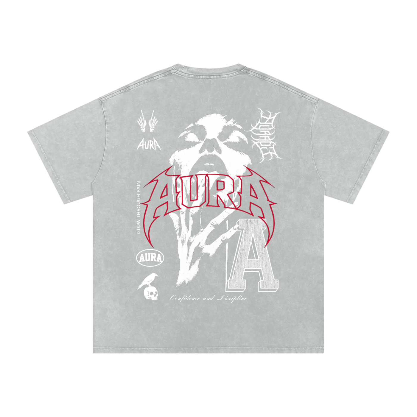 Snow Washed Oversized Cotton T-Shirt