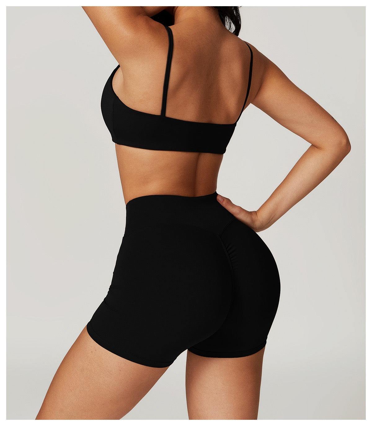 Aura crossover shorts - Aura Linen