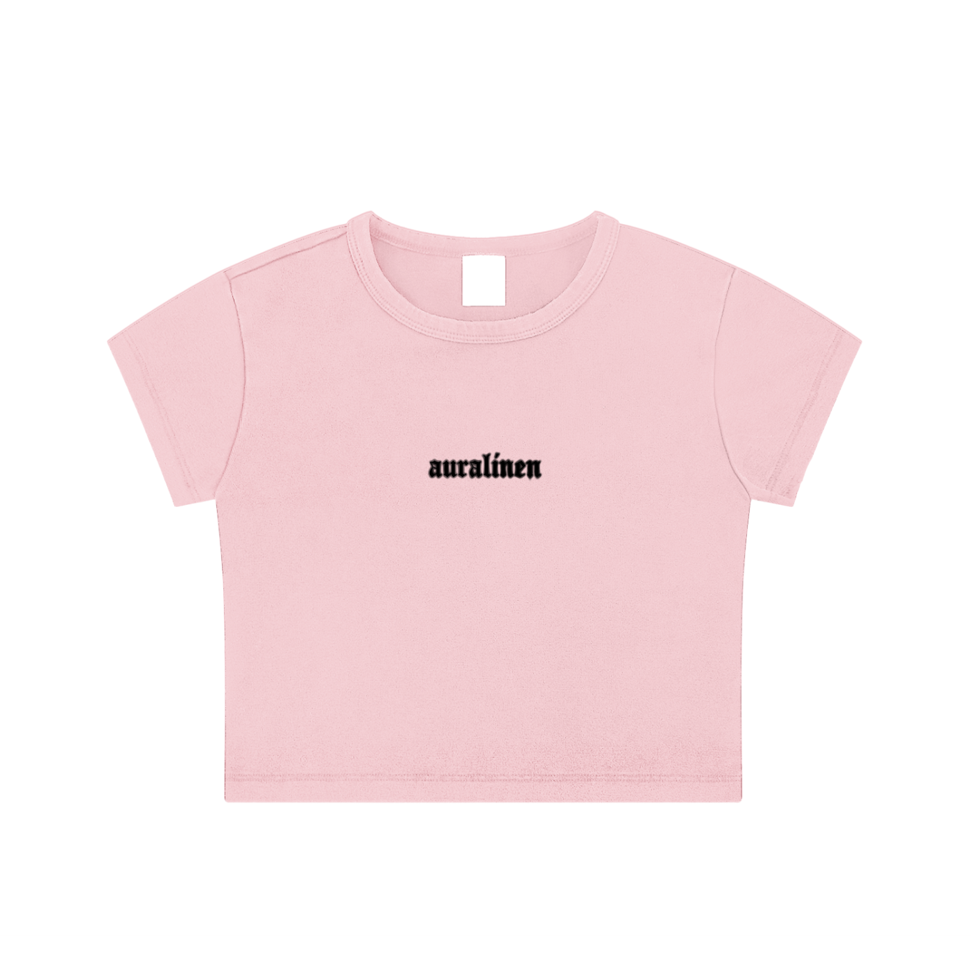 Pink snow washed crop top for women with short sleeves and round neck, casual cotton blend fabric