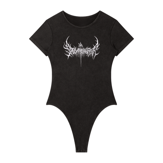 Women's Mineral Wash Crewneck Bodysuit - Aura Linen