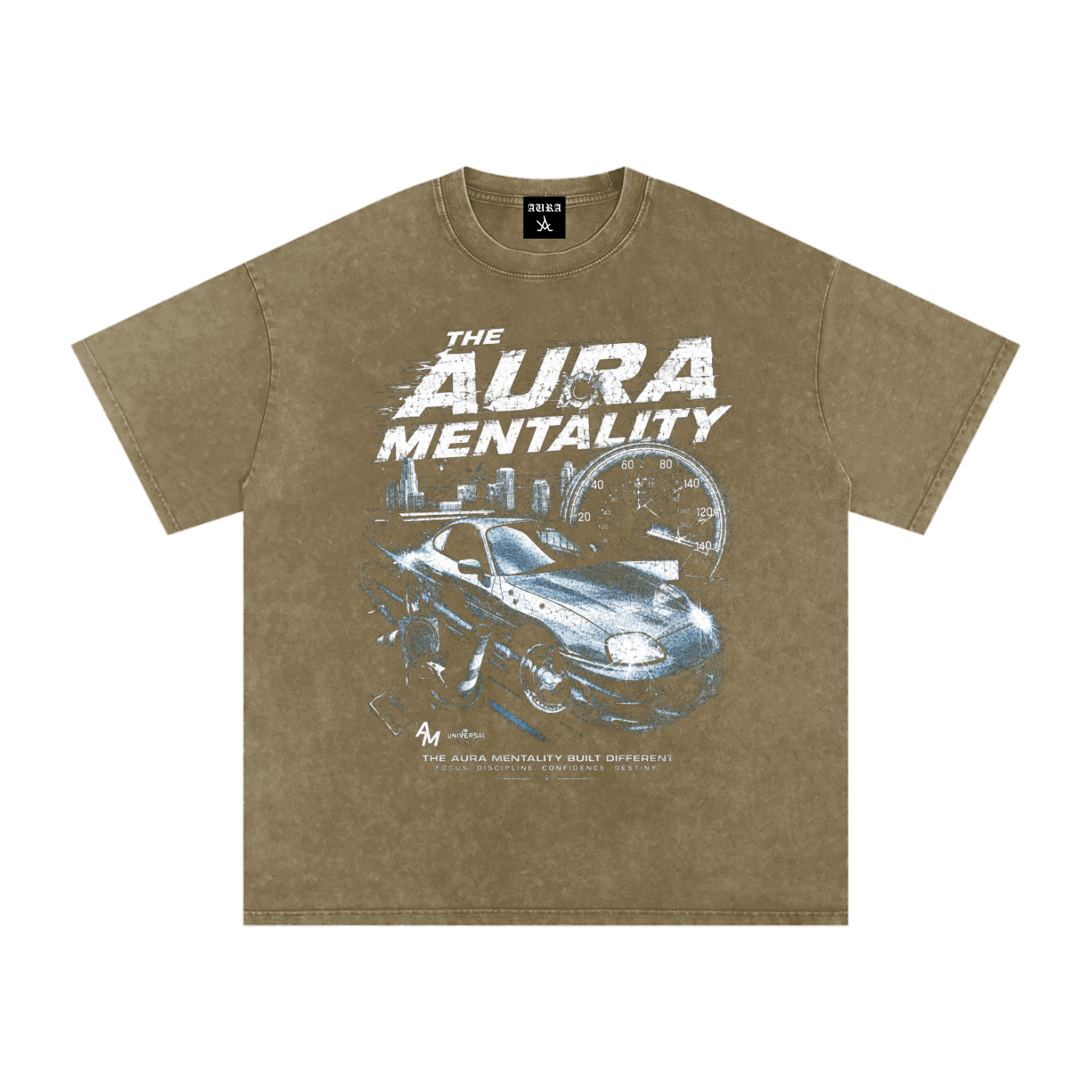 Snow Washed Oversized Cotton T-Shirt