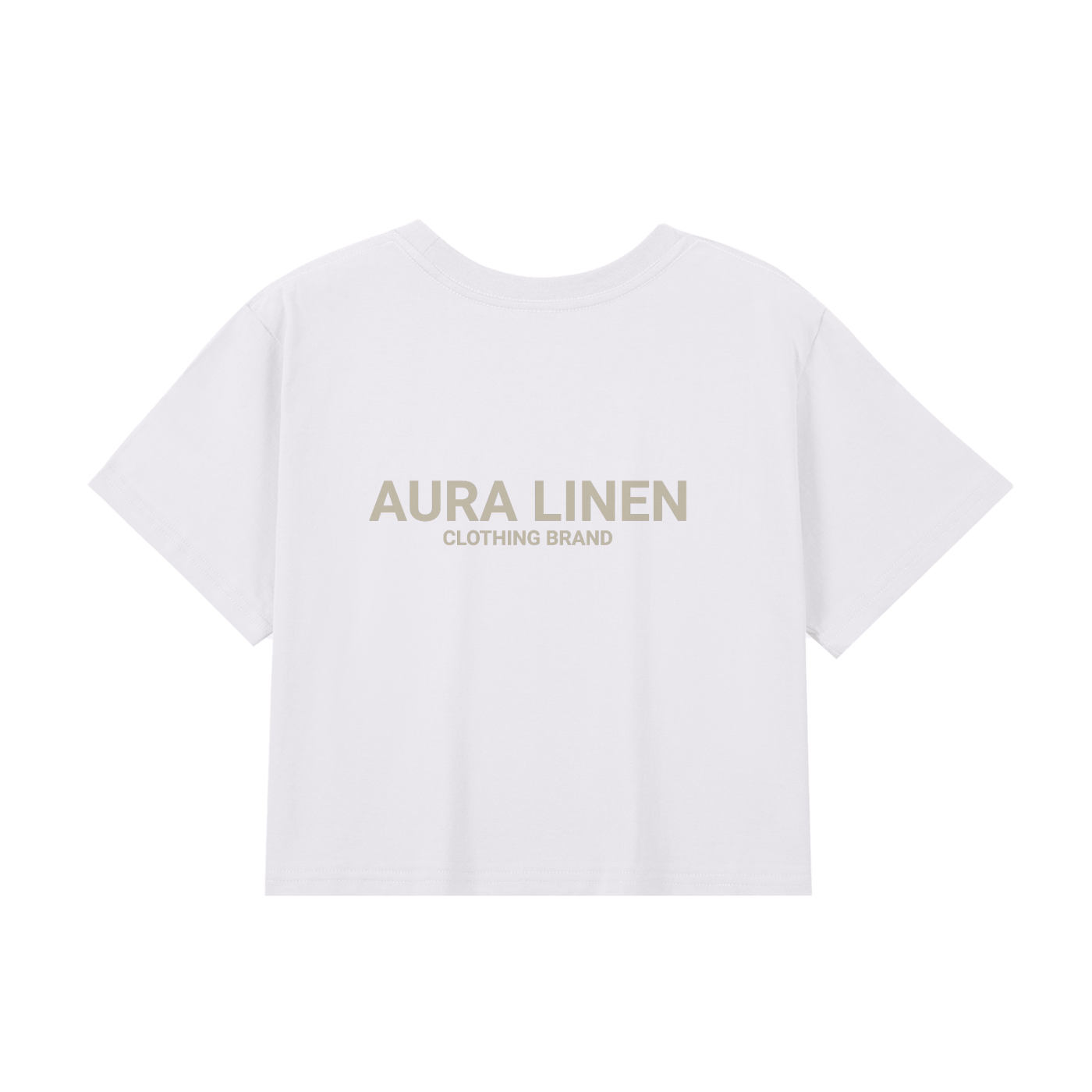 Cropped Aura Linen crewneck Tees