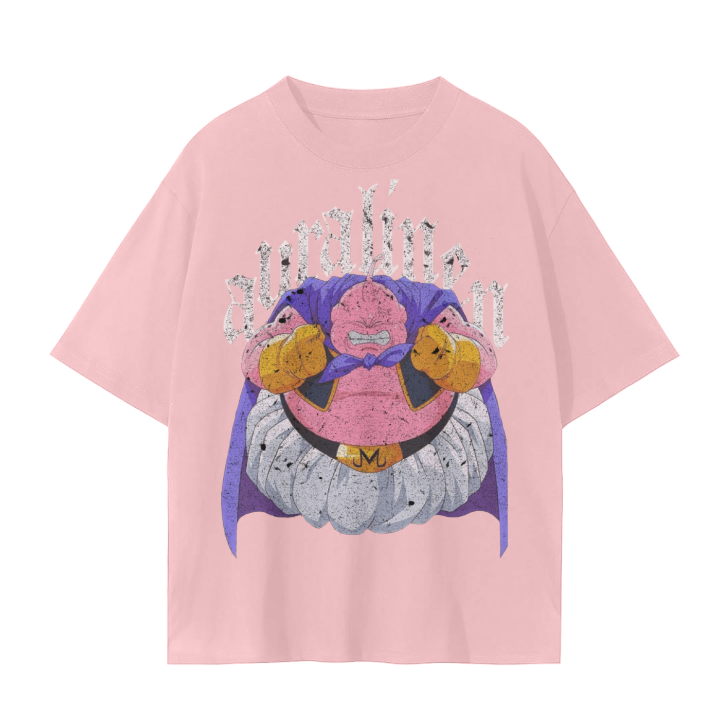 Unisex Dragon Ball Z Majin Buu vintage graphic pink cotton tee
