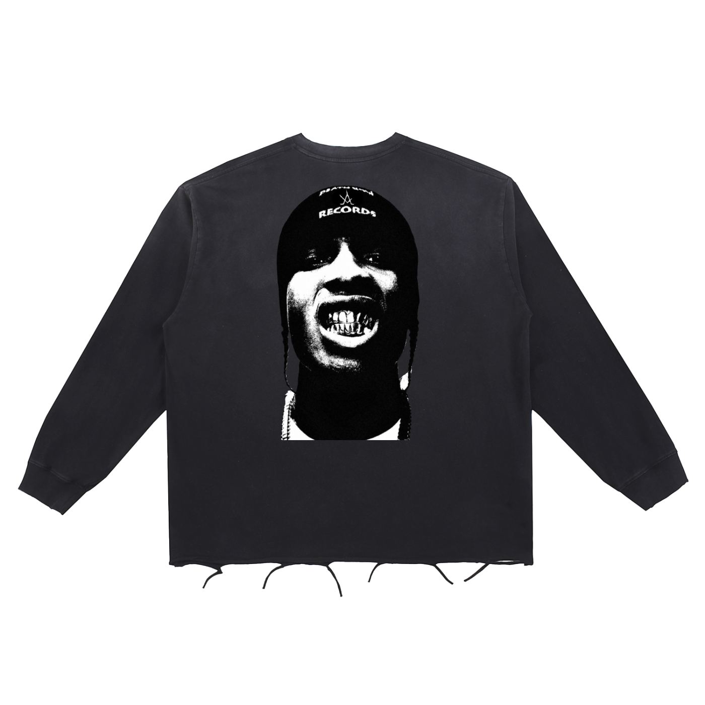 Snow Wash Raw Edge Cotton T-Shirt - Aura Linen