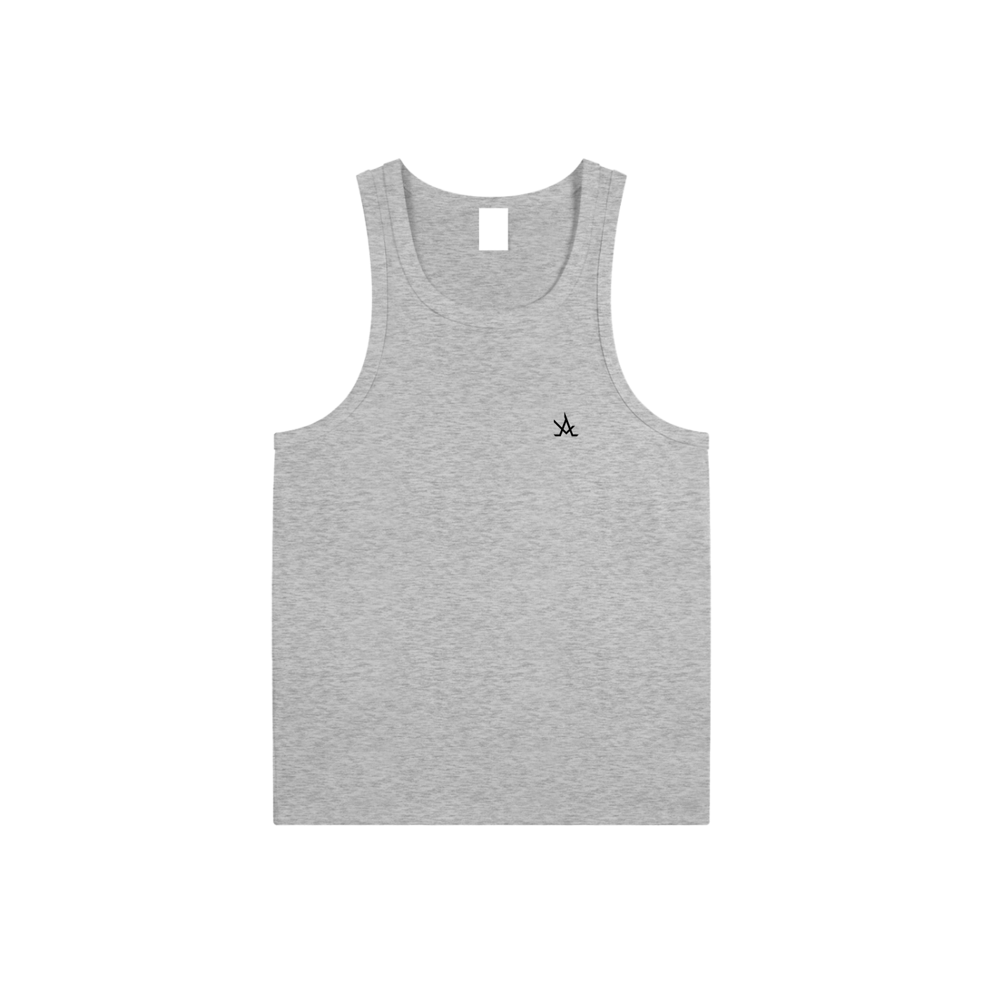 Men's grey performance tank top, sleeveless, cotton-polyester blend, bodycon fit, casual and sporty wear