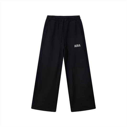 Contrast Tape Straight-Leg Sweatpants - Aura Linen