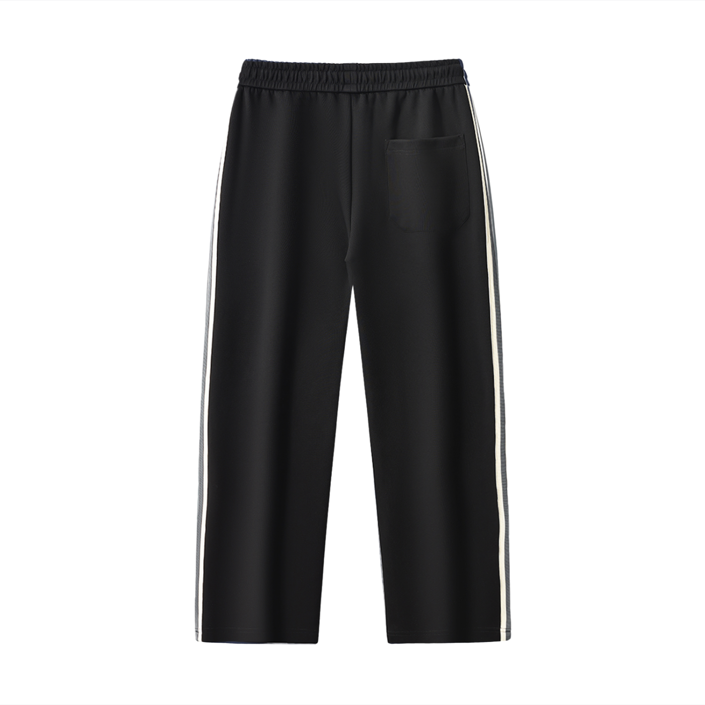 Contrast Side-Stripe Straight-Leg  Pants - Aura Linen