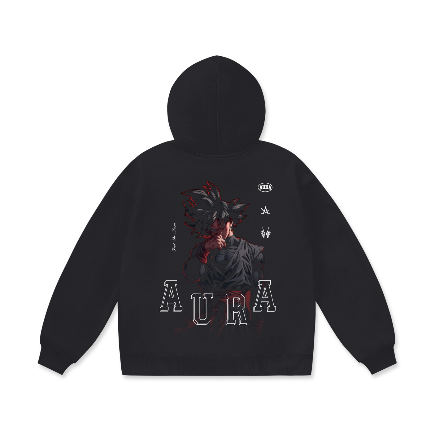 Aura Essential Goku -Through Hoodie – Classic Street & Gym Pullover for Men and Women - Aura Linen
