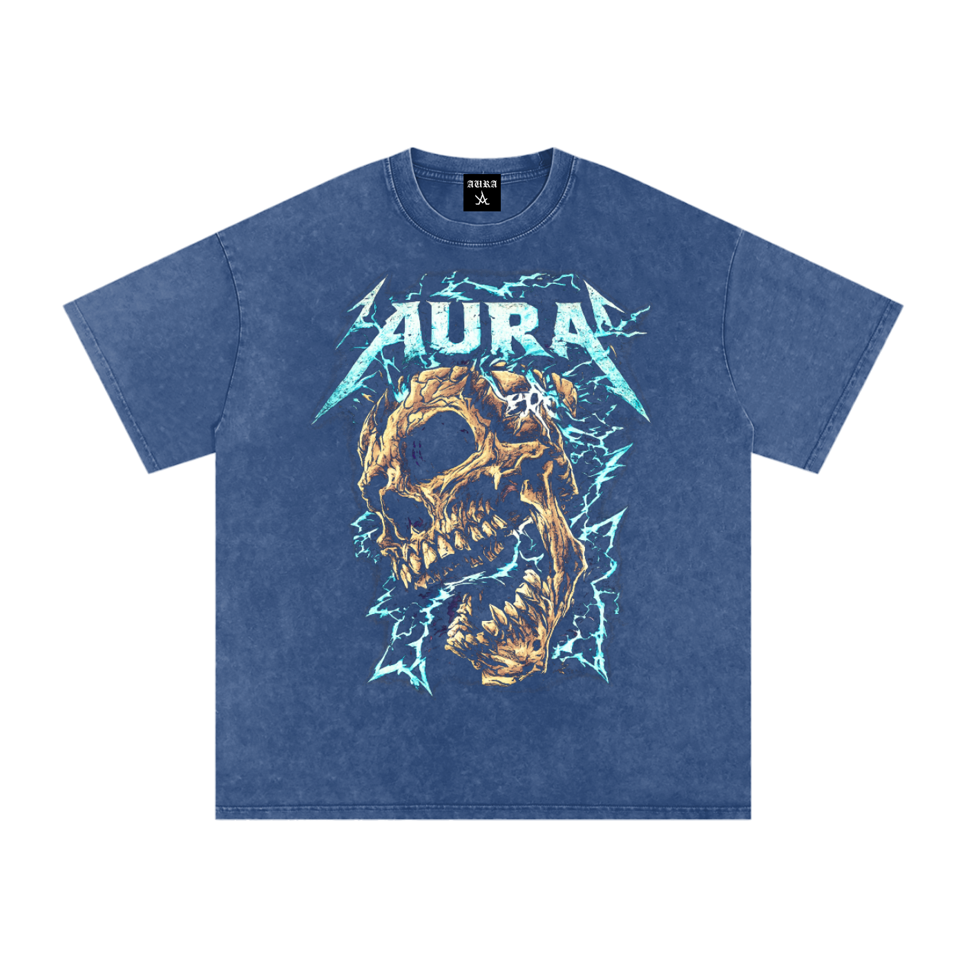 Snow Washed Oversized Cotton T-Shirt