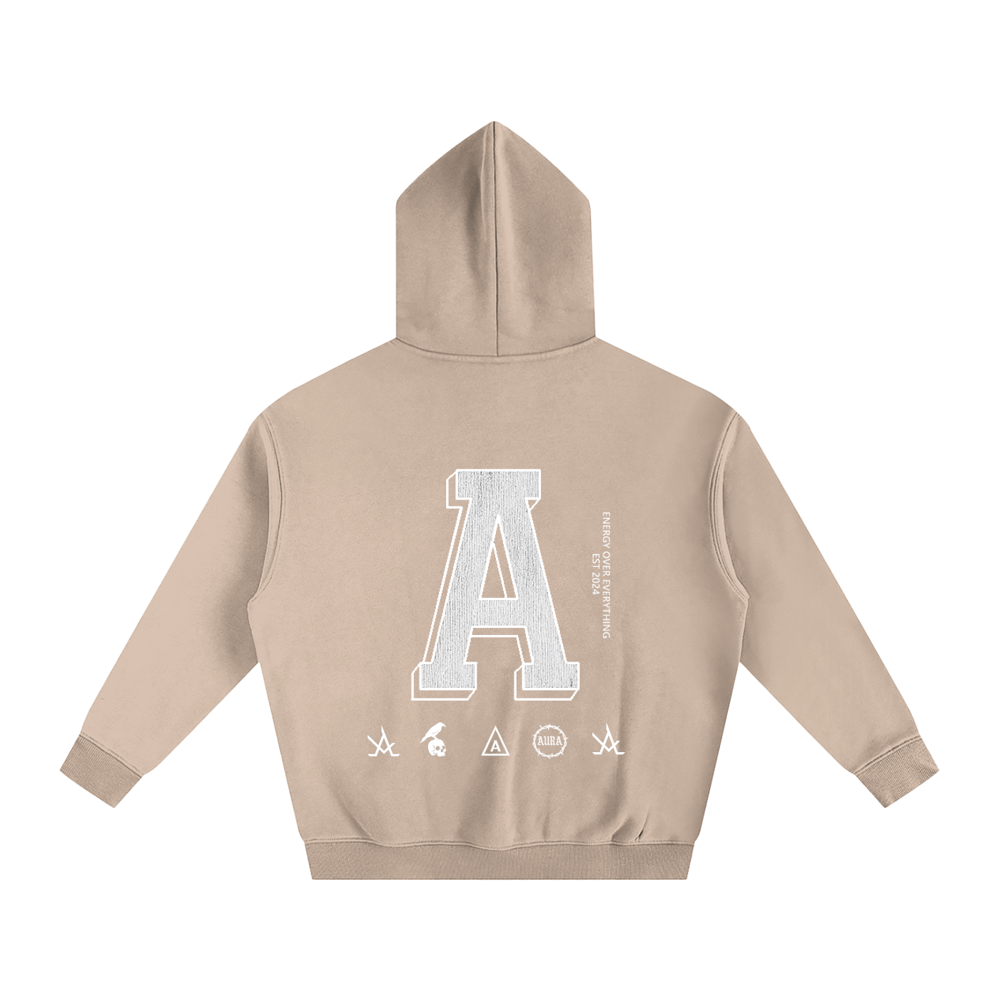 Aura Oversized Fleeced Hoodie – Heavyweight Streetwear Pullover for Men & Women, Gym & Casual Wear - Aura Linen