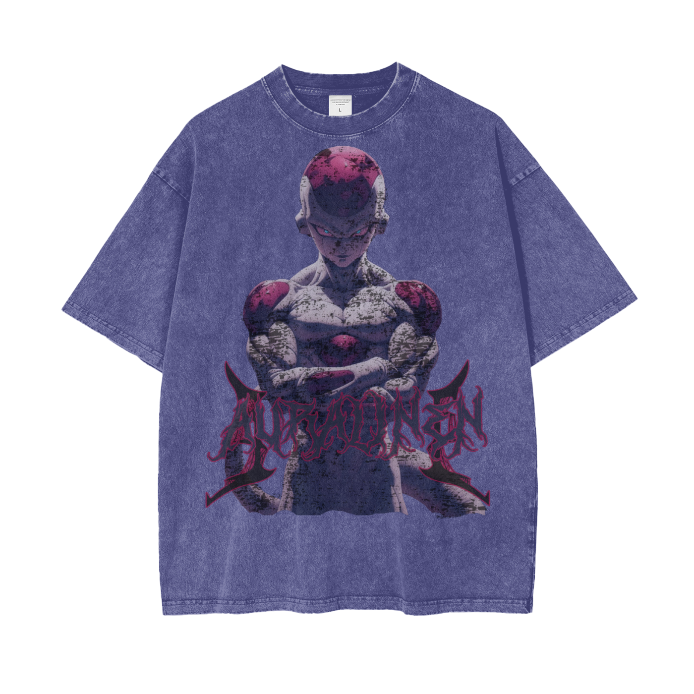 Freeza Aura Tee casual cotton t-shirt with snow wash finish and graphic print