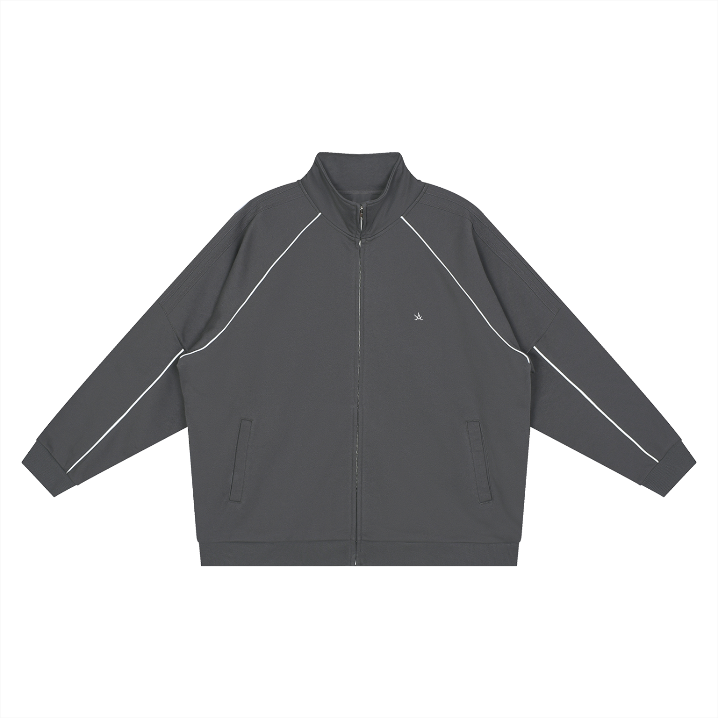 Aura Contrast Side-Stripe Stand Collar Jacket – Track Style Streetwear Outerwear for Men and Women - Aura Linen