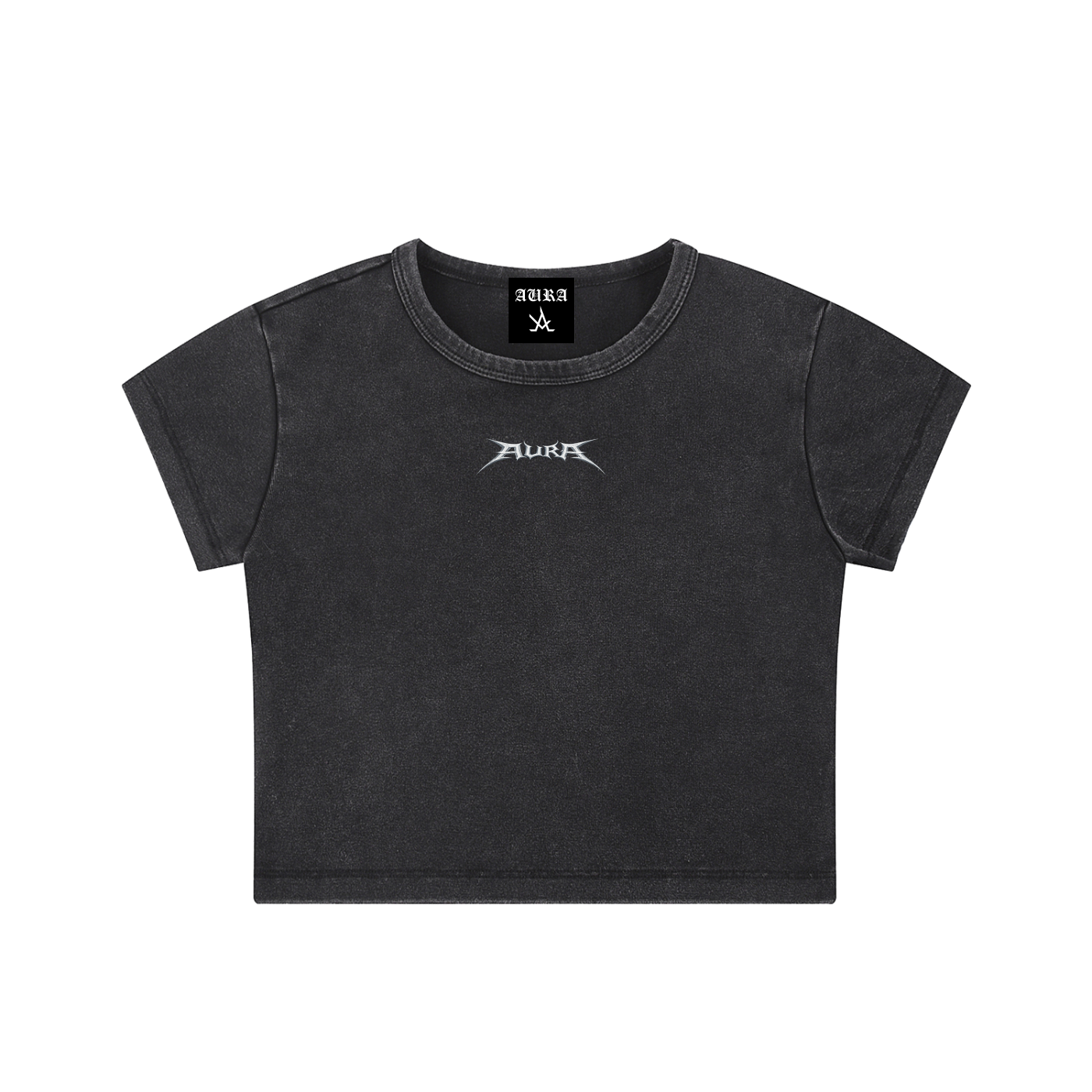 Snow Washed Crop Top - Aura Linen