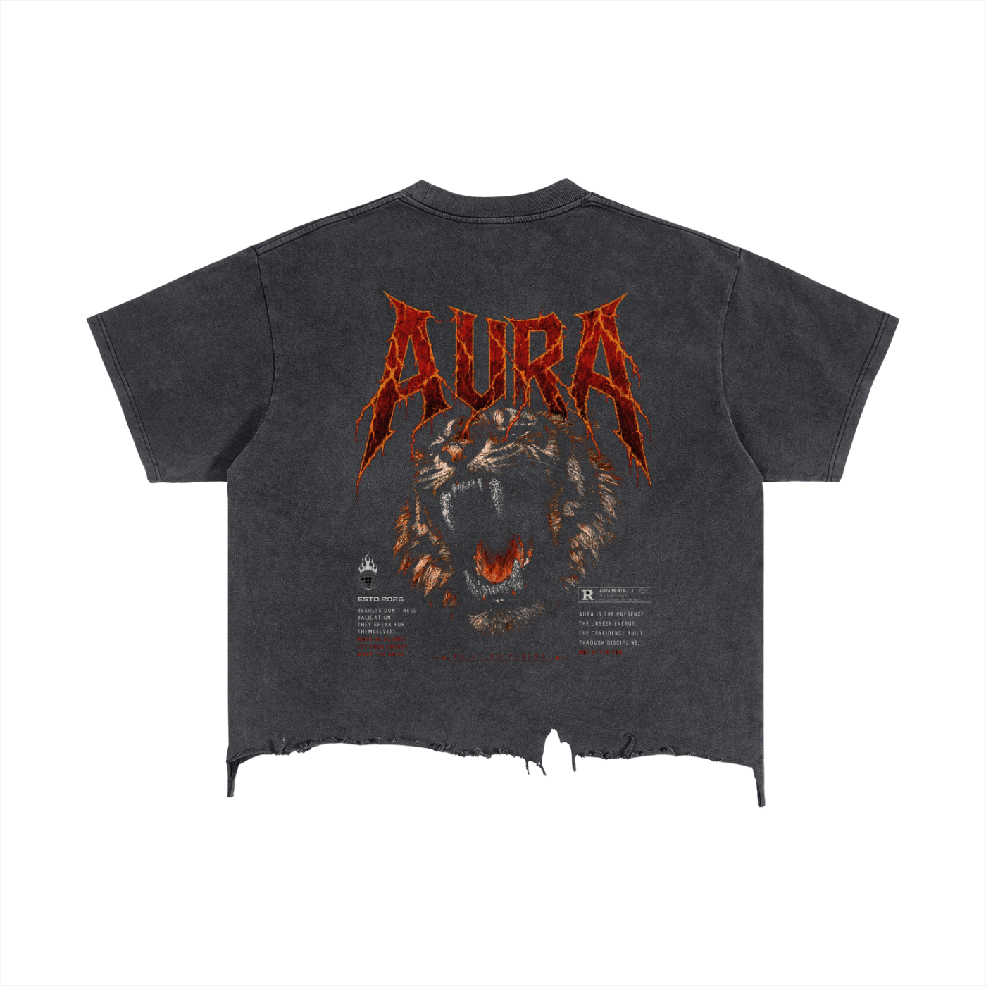 Vintage Wash Boxy Distressed Hem T-Shirt