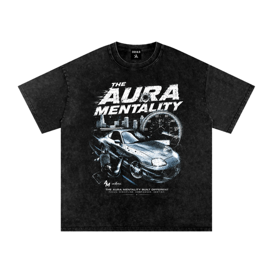 Snow Washed Oversized Cotton T-Shirt