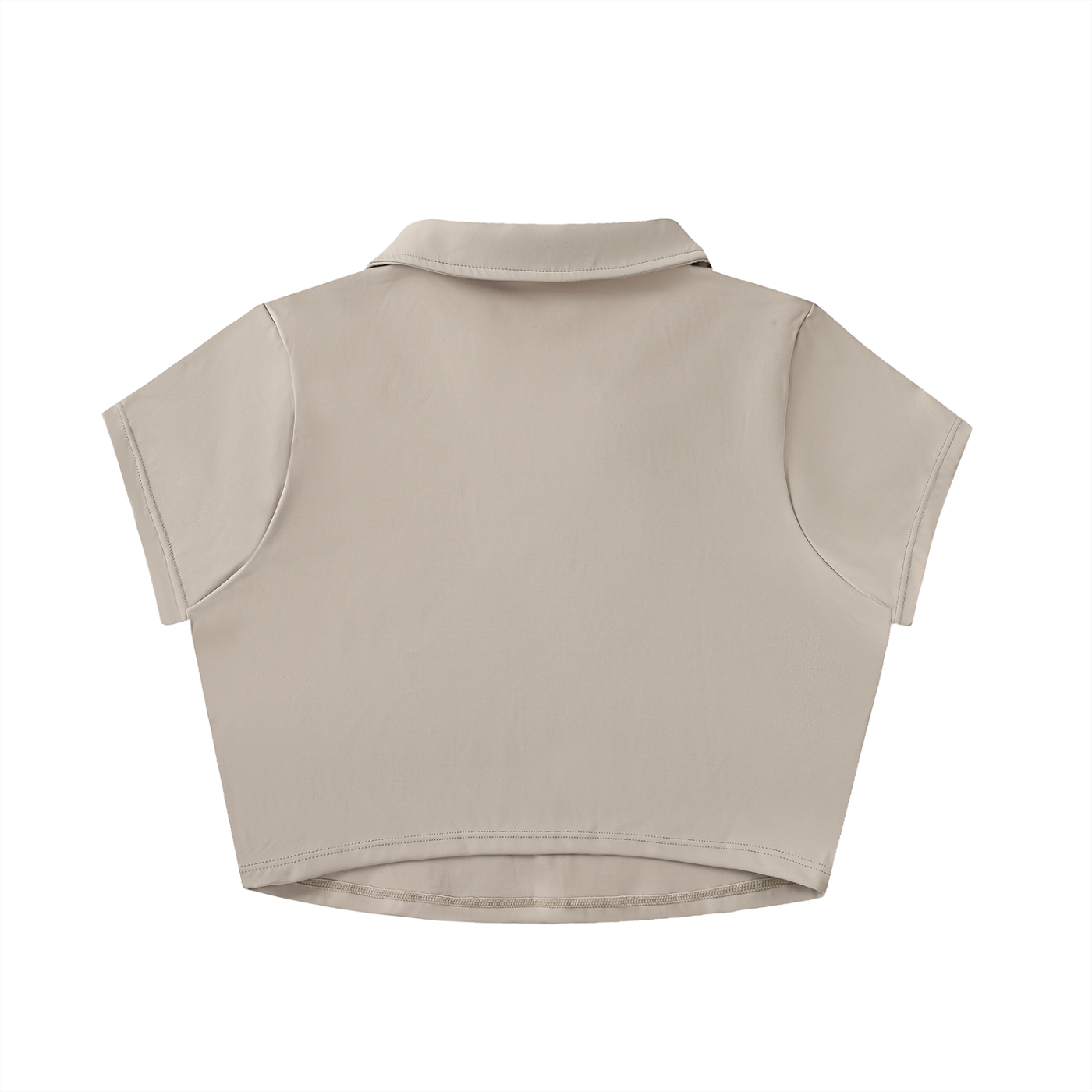 Aura V-Neck Lapel Crop Top – Stylish Women’s Street & Athleisure Tee