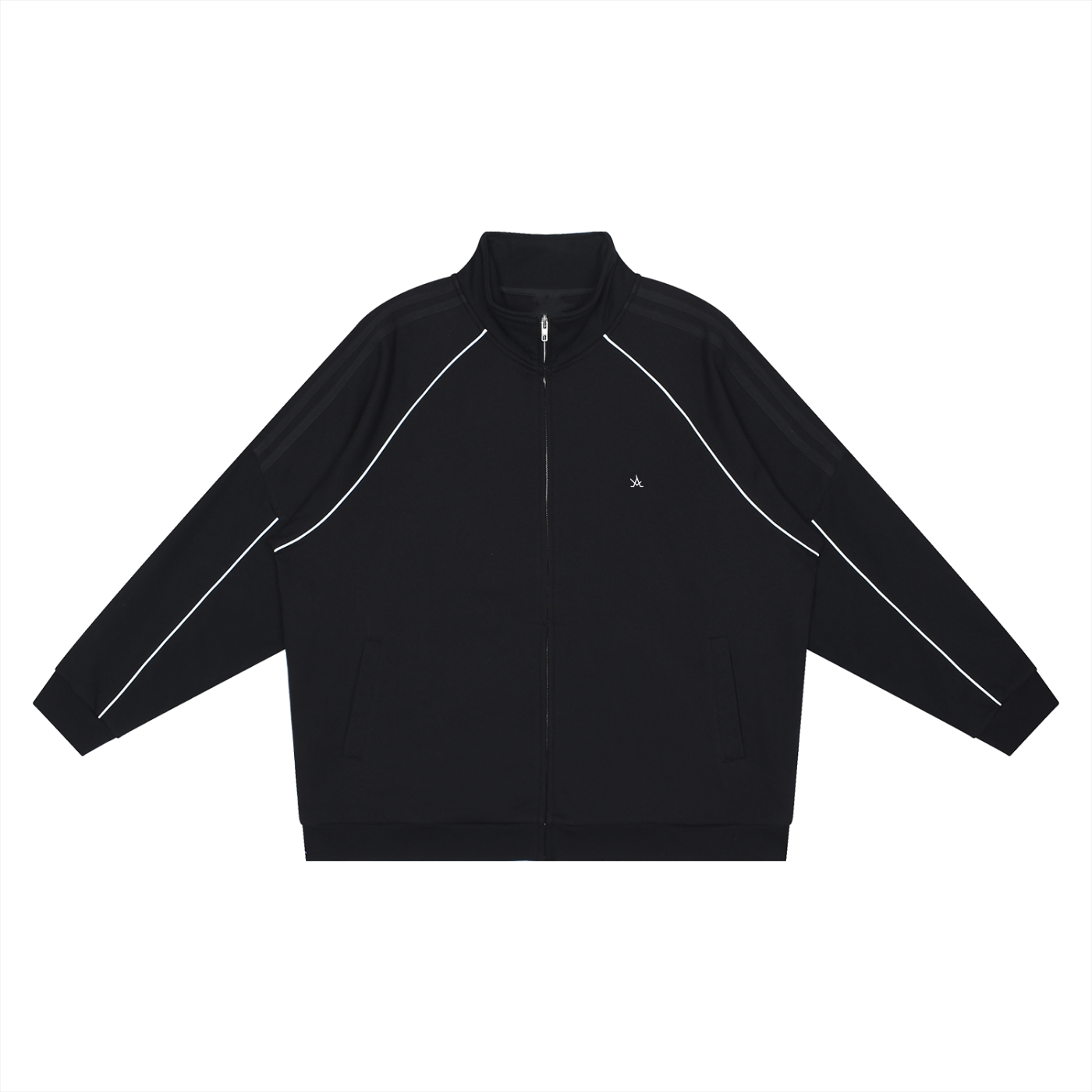 Aura Contrast Side-Stripe Stand Collar Jacket – Track Style Streetwear Outerwear for Men and Women - Aura Linen