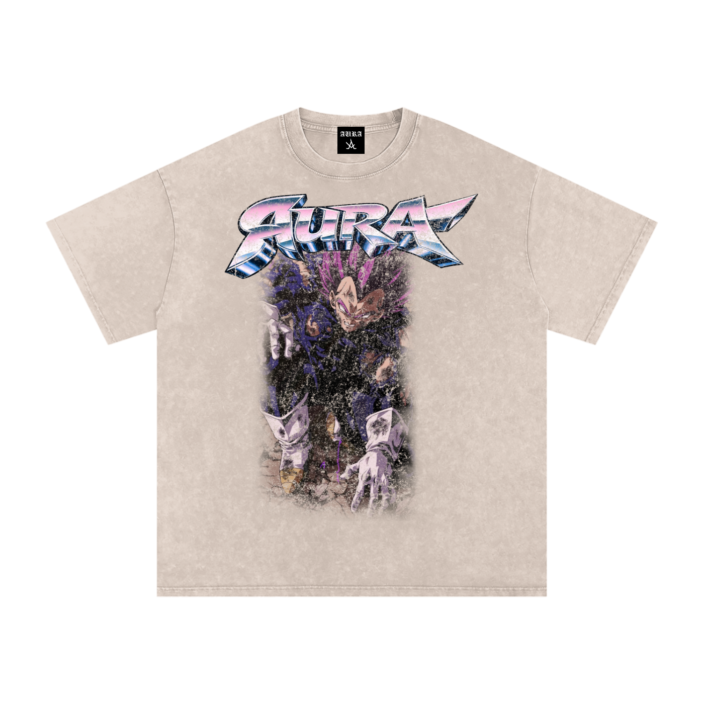 Snow Washed Oversized Cotton T-Shirt