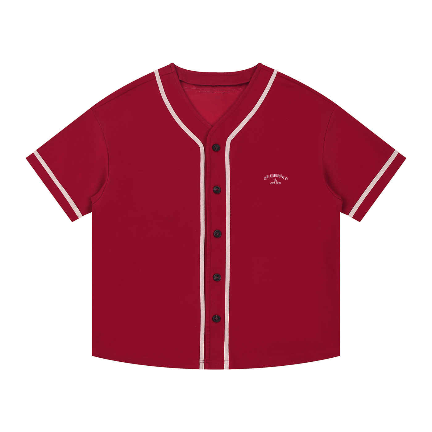 Aura Baseball Jersey – Street Style Button-Up Top for Men and Women