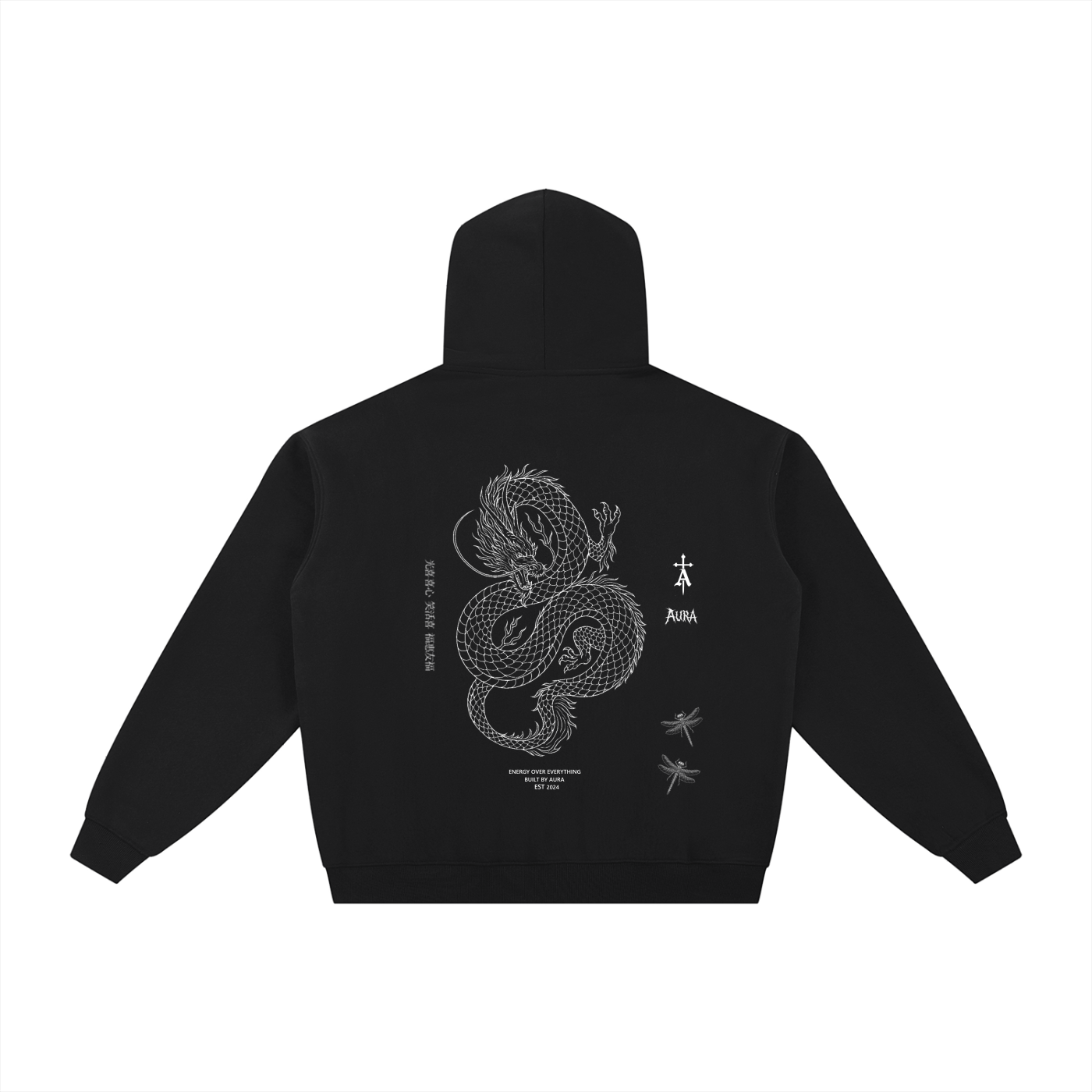 Aura Essential Heavyweight High-Neck Zip-Up Hoodie – Minimal Unisex Street Style Outerwear - Aura Linen