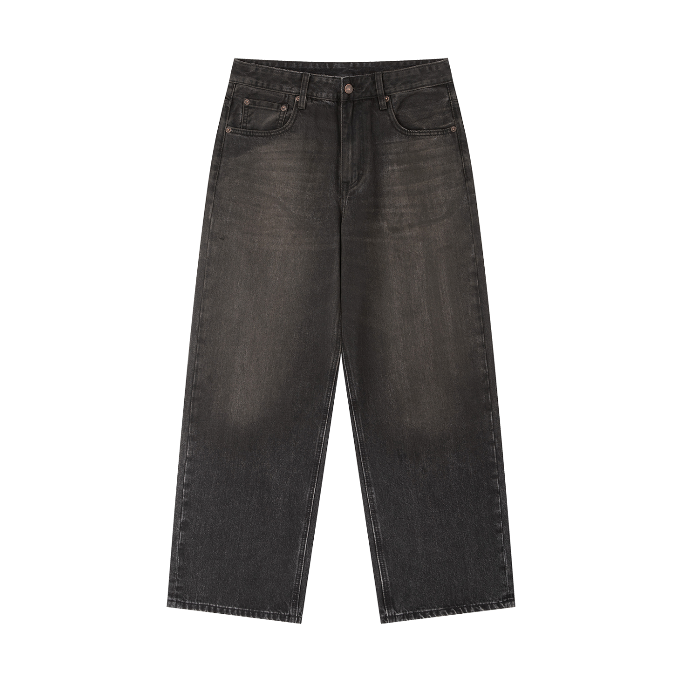 Vintage Wash Heavyweight Denim Jeans - Aura Linen