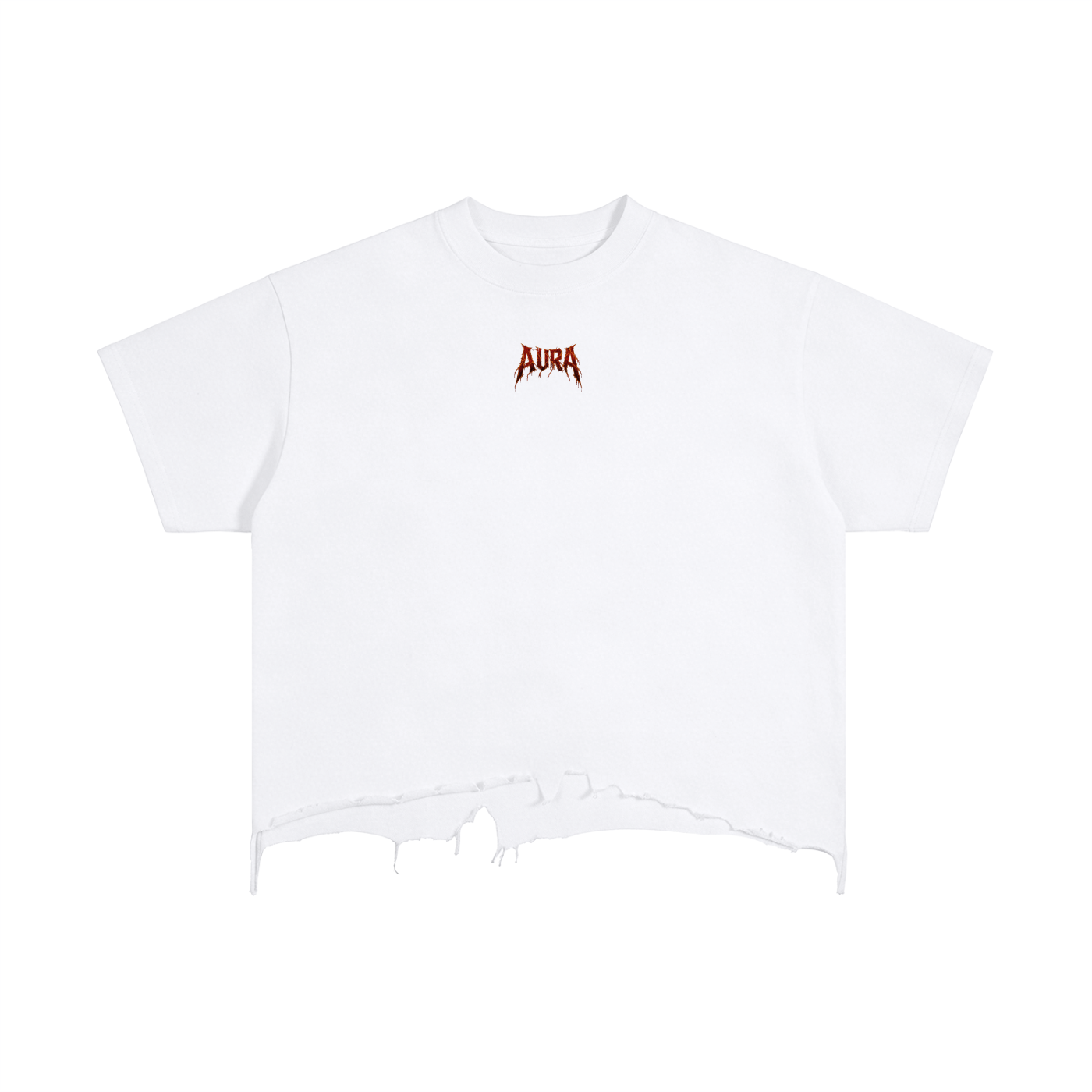 Vintage Wash Boxy Distressed Hem T-Shirt
