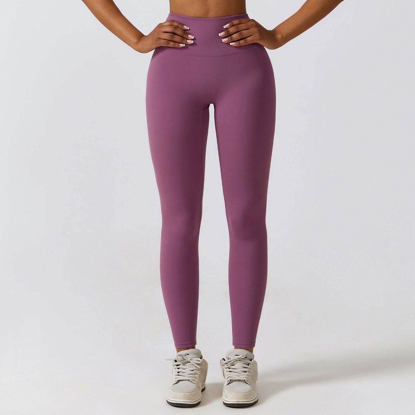 Aura Women’s Plum Leggings high-waist gym and yoga pants with squat-proof, stretchy fabric