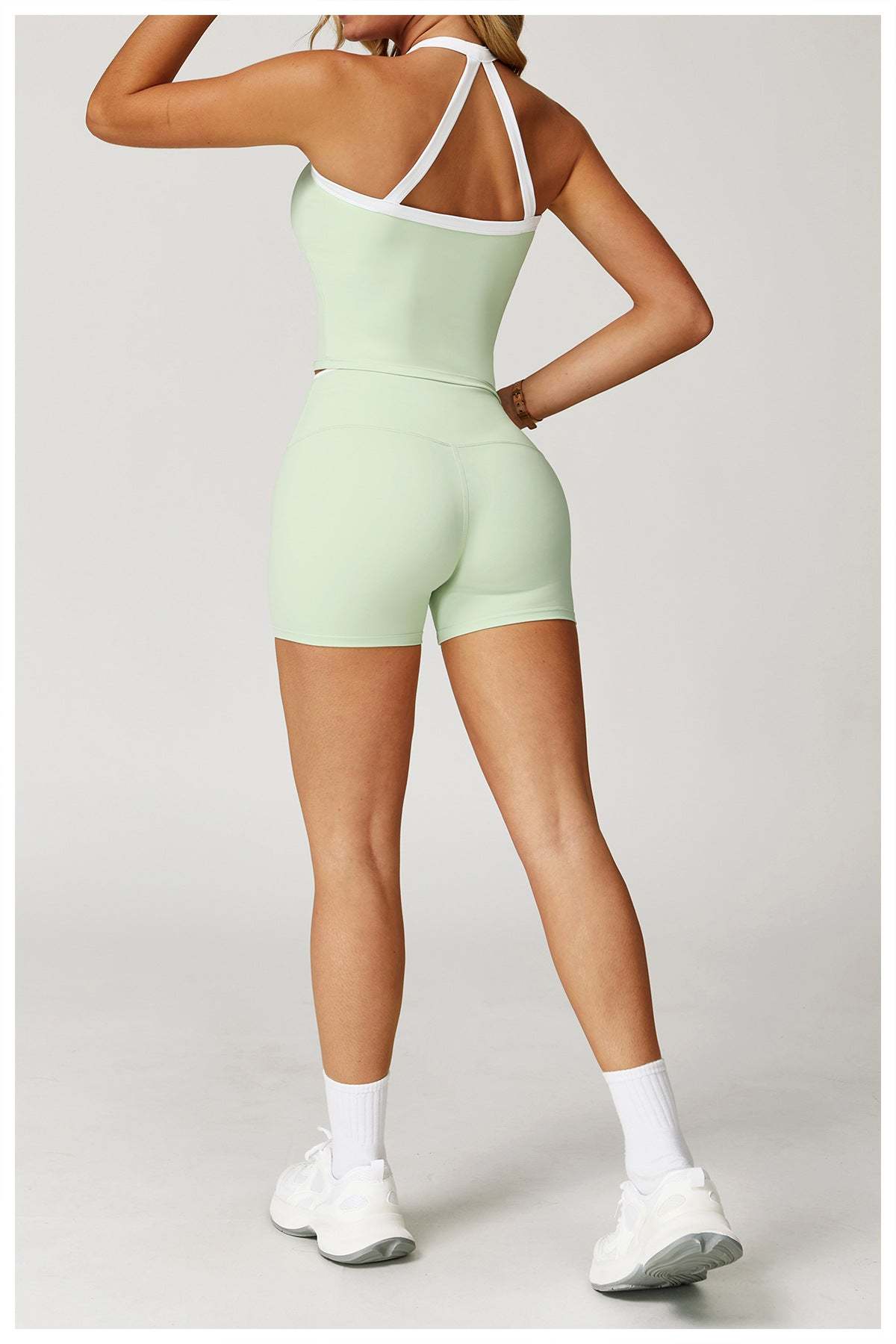 High-Waist Gym Shorts – Active Streetwear - Aura Linen