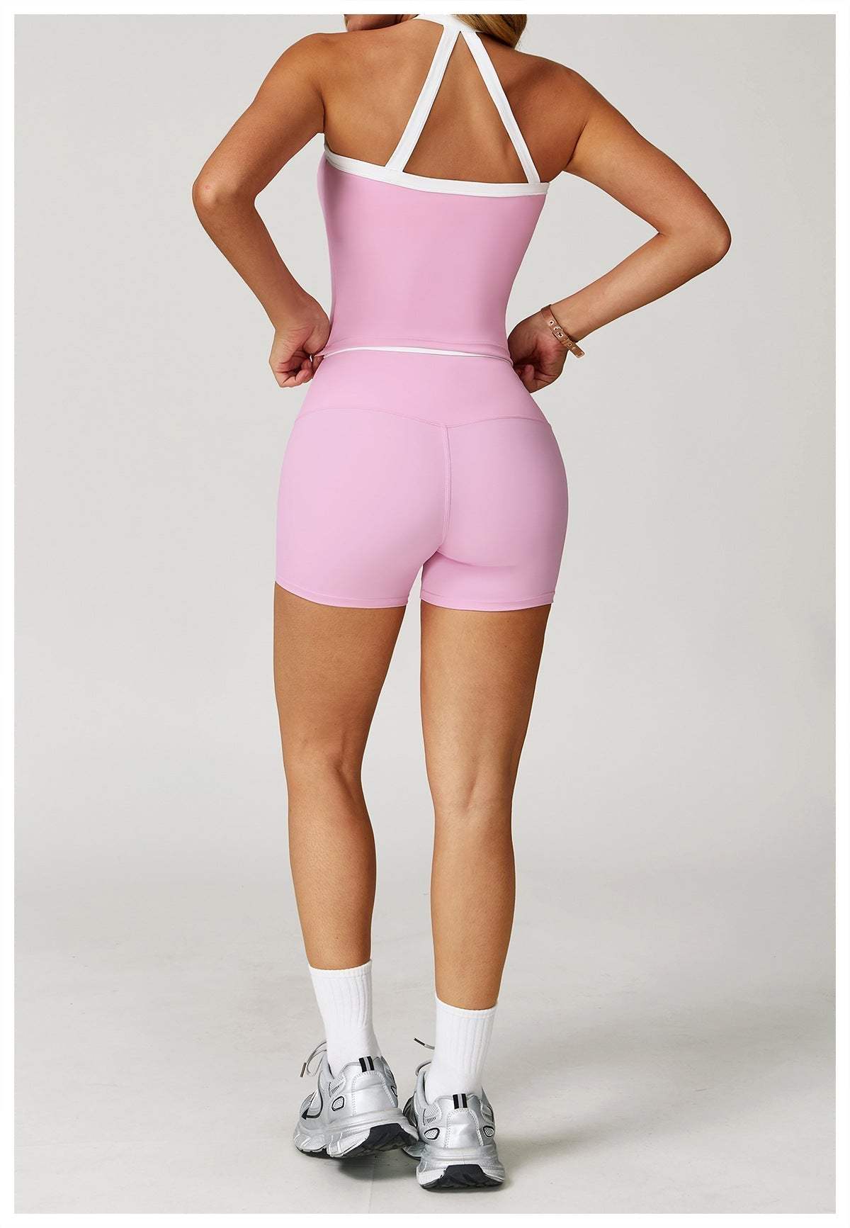 High-Waist Gym Shorts – Active Streetwear - Aura Linen