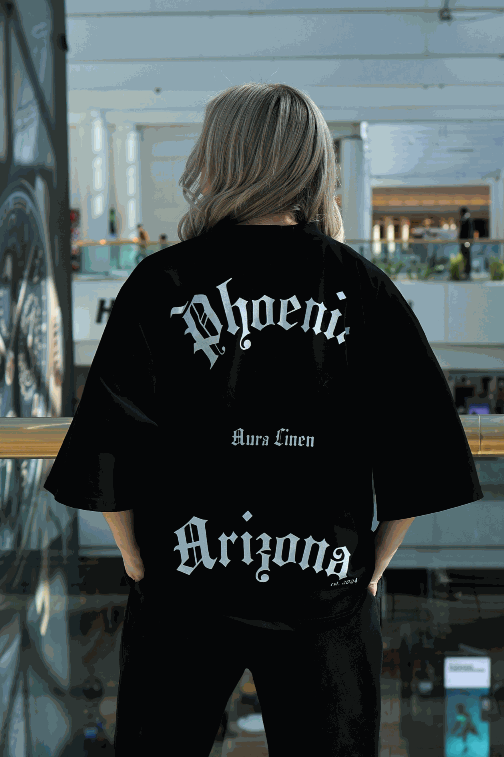 BLK Phoenix Arizona Oversized sleeves tees