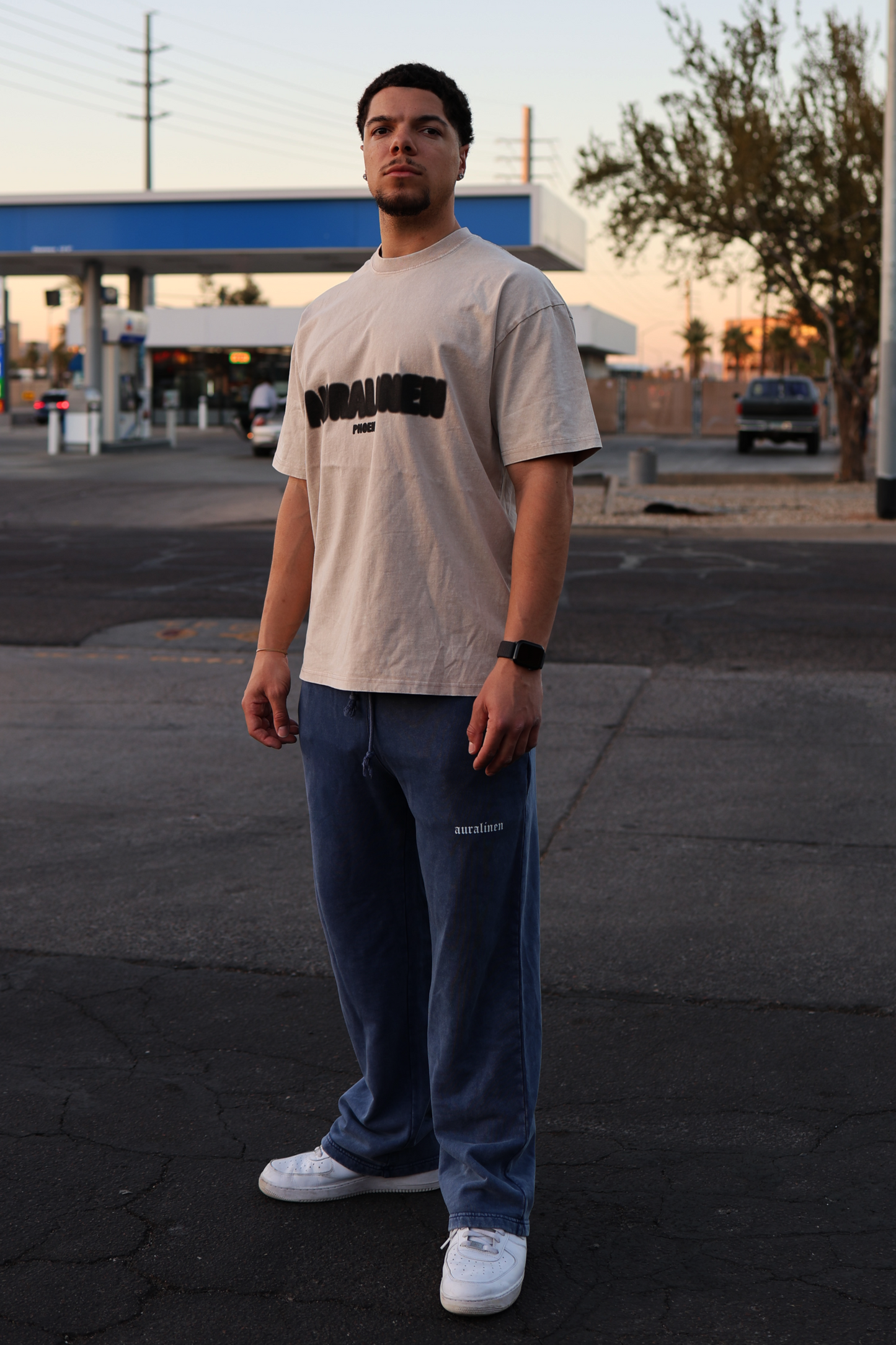 Aura Linen Loose Fit Sweatpants