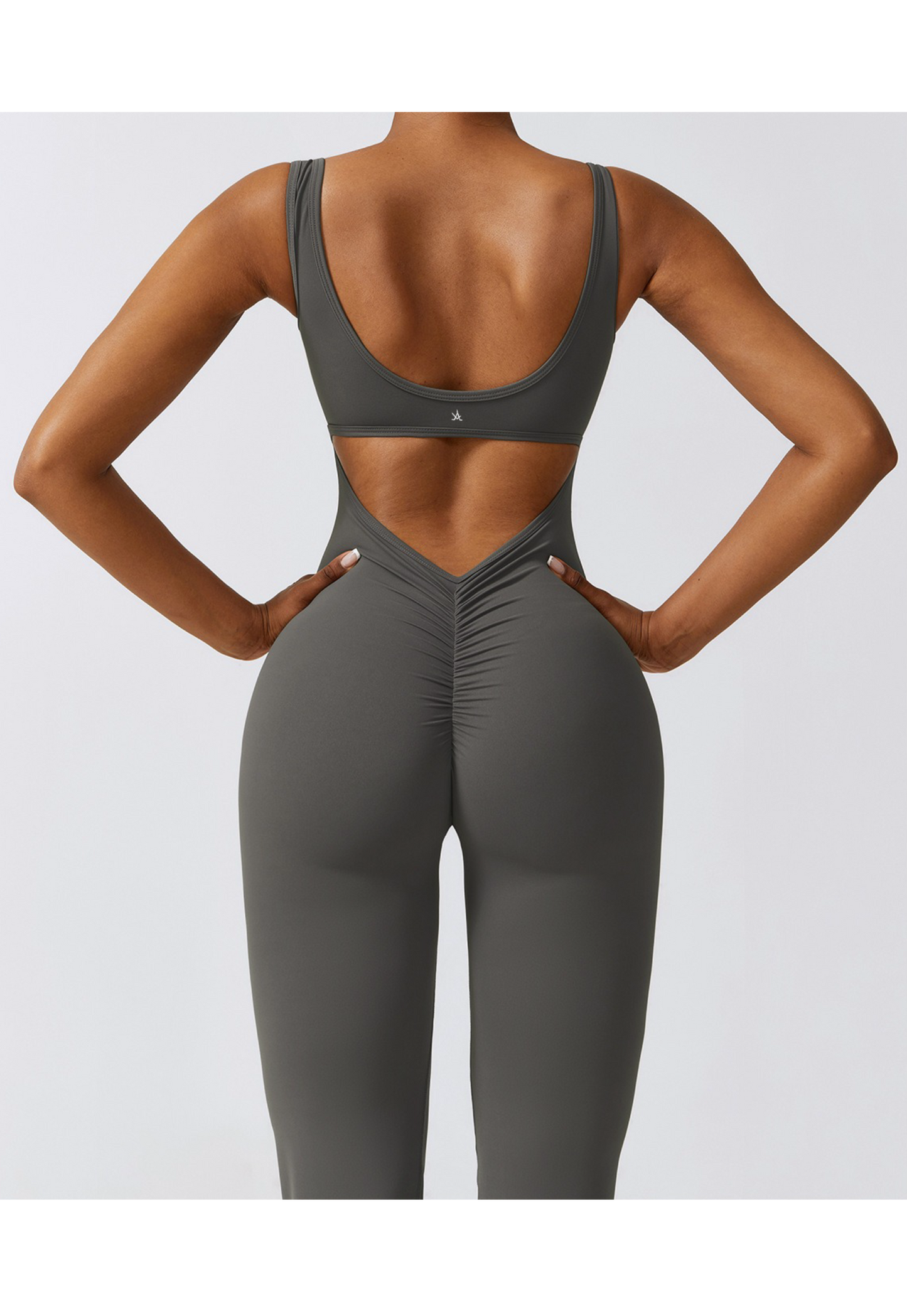 Aura Women’s Slate Blue Bodysuit – Flared Leg Jumpsuit for Activewear and Street Style