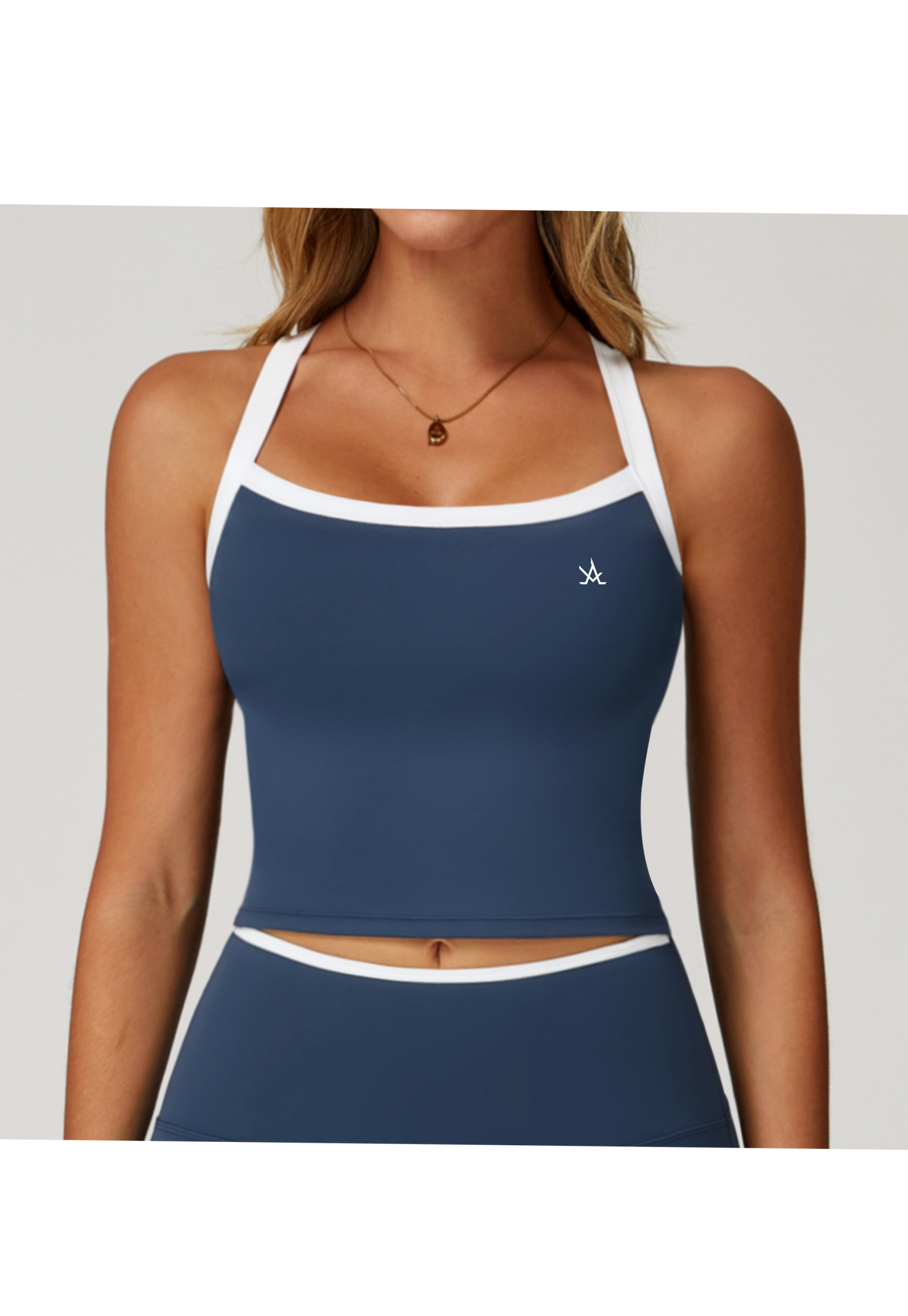 Aura Women’s Navy Sports Bra – Padded Activewear Top for Fitness & Casual