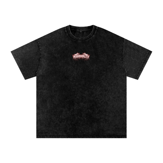 Snow Washed Oversized Cotton T-Shirt