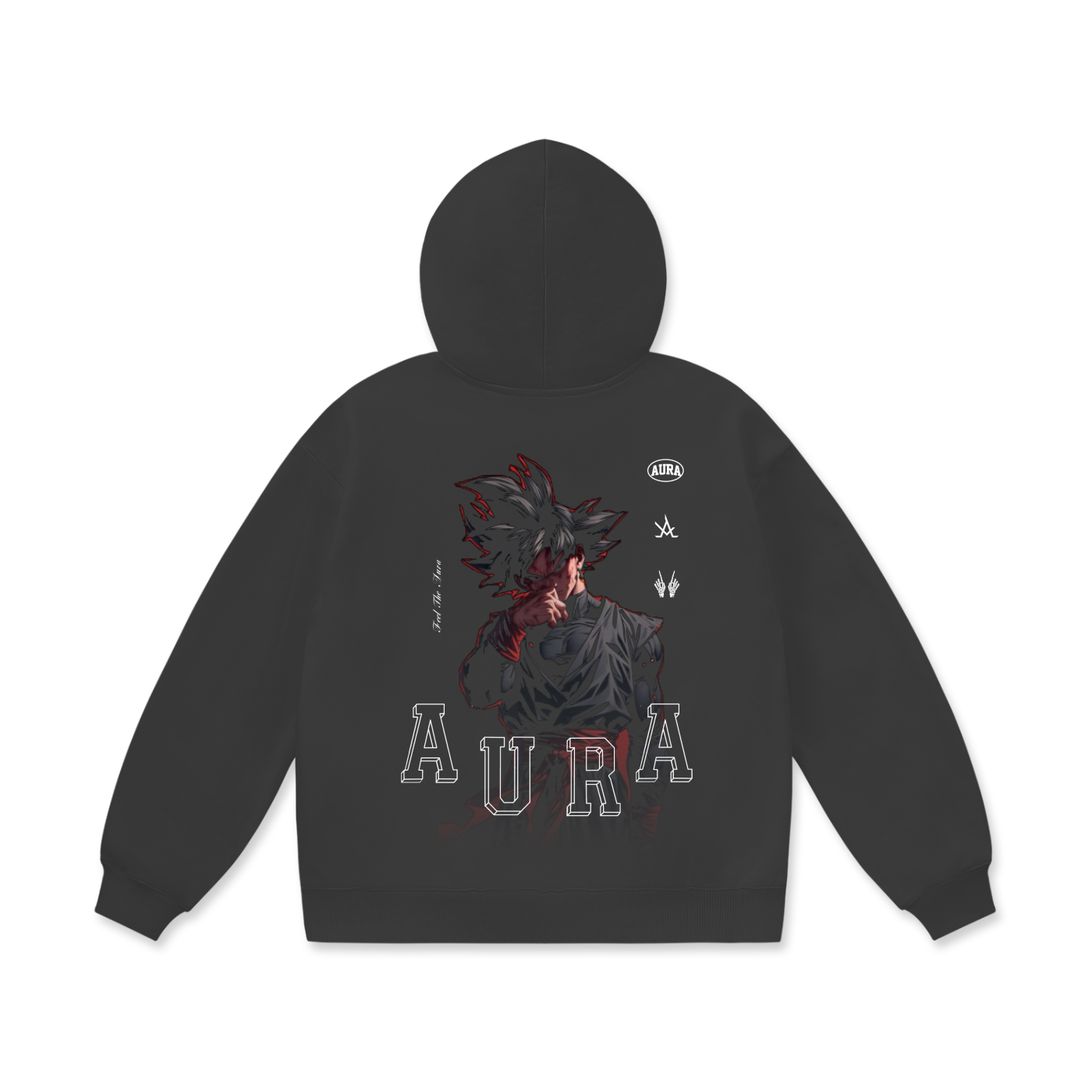 Aura Essential Goku -Through Hoodie – Classic Street & Gym Pullover for Men and Women - Aura Linen