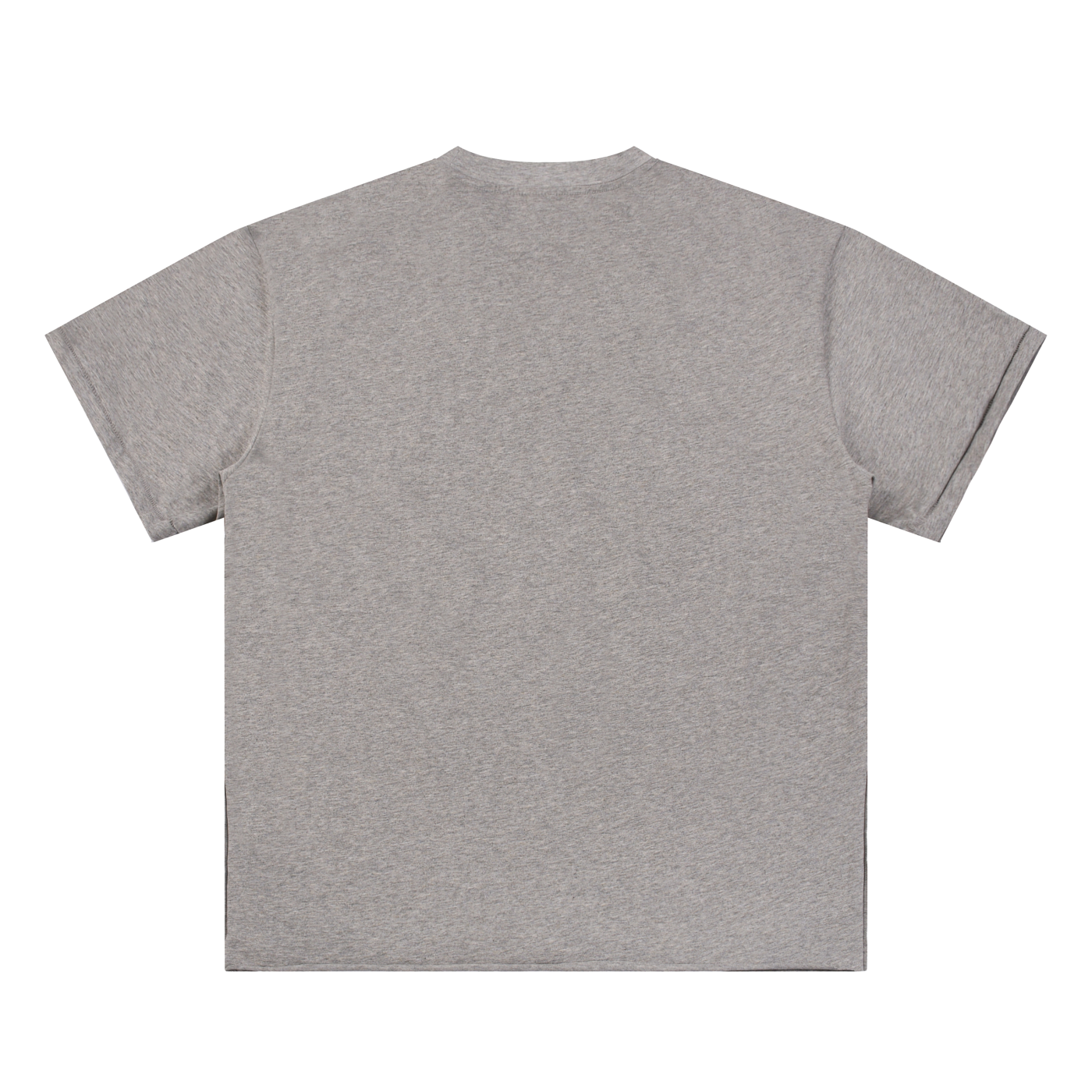 Unisex grey Essential T-Shirt in loose fit, 100% cotton, short sleeve, round neck, casual basic tee