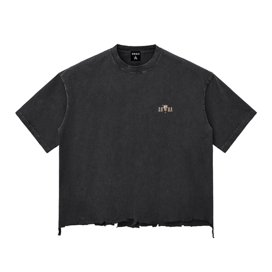 Snow Wash Raw-Hem Boxy T-shirt