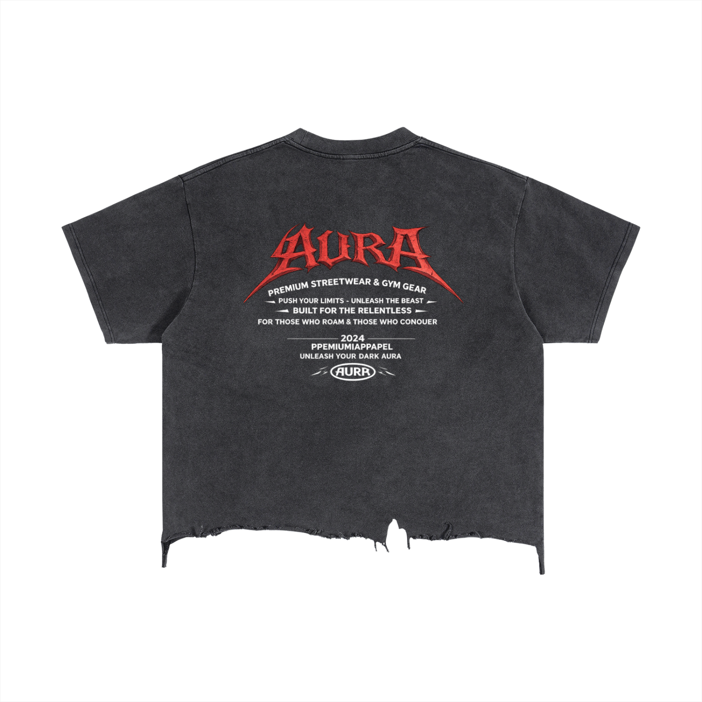 Vintage Wash Boxy Distressed Hem T-Shirt