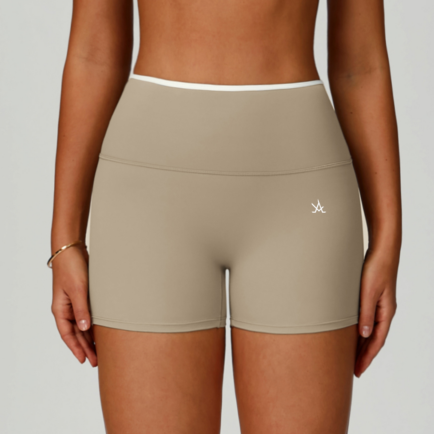 High-Waist Gym Shorts – Active Streetwear - Aura Linen