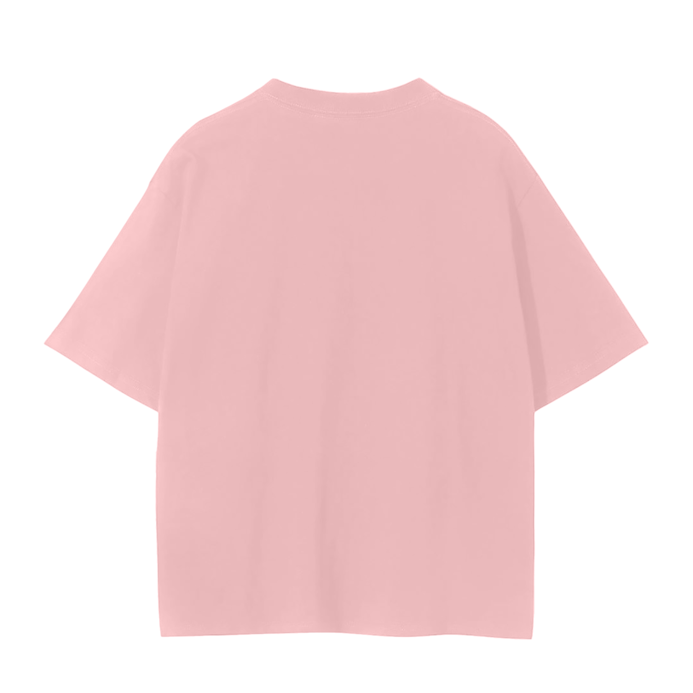 Unisex seamless pink cotton t-shirt with round neck, breathable fabric, and casual fit.