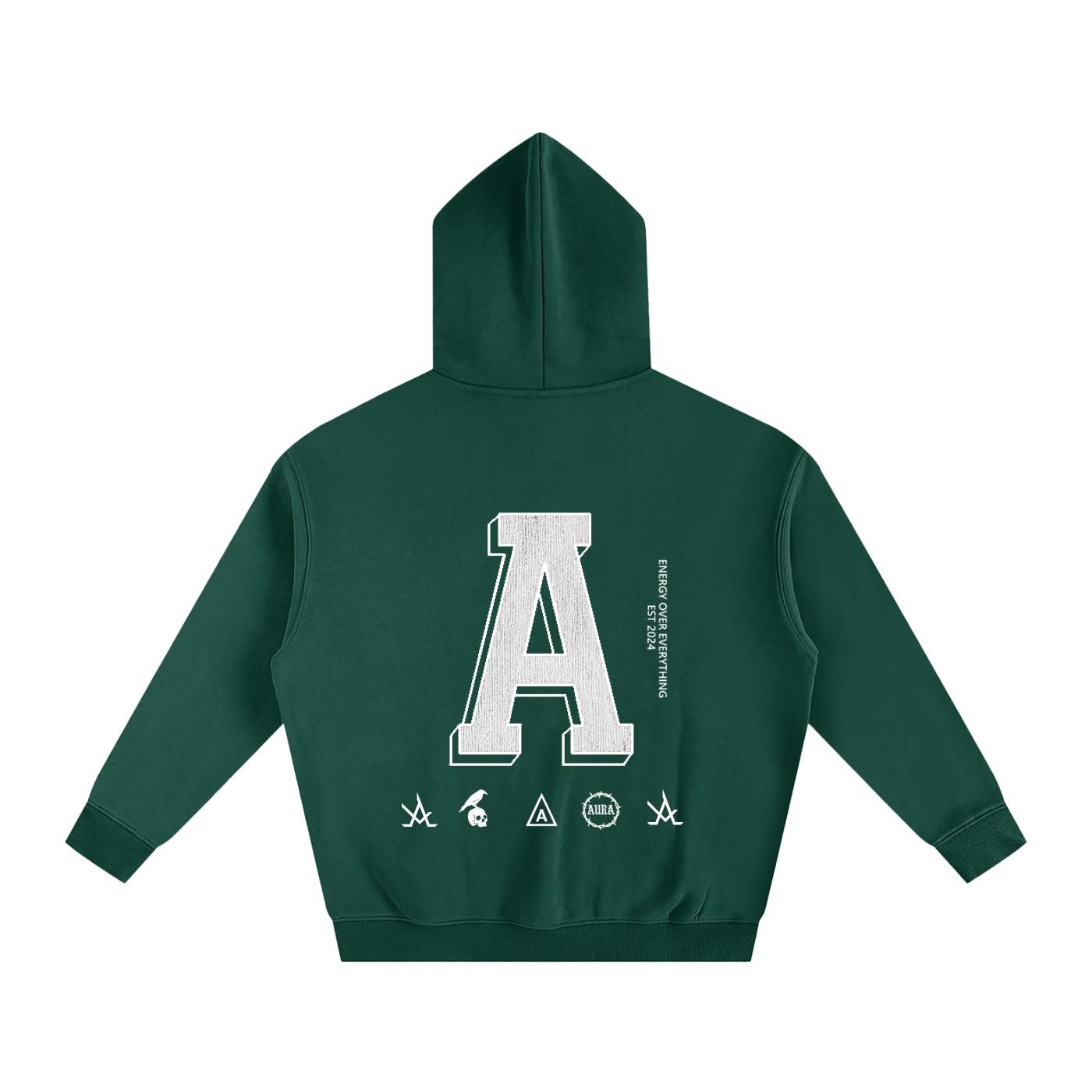 Aura Oversized Fleeced Hoodie – Heavyweight Streetwear Pullover for Men & Women, Gym & Casual Wear - Aura Linen