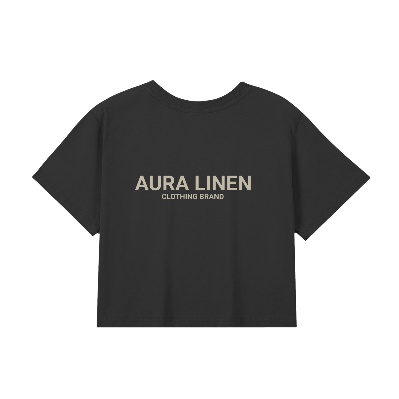 Cropped Aura Linen crewneck Tees