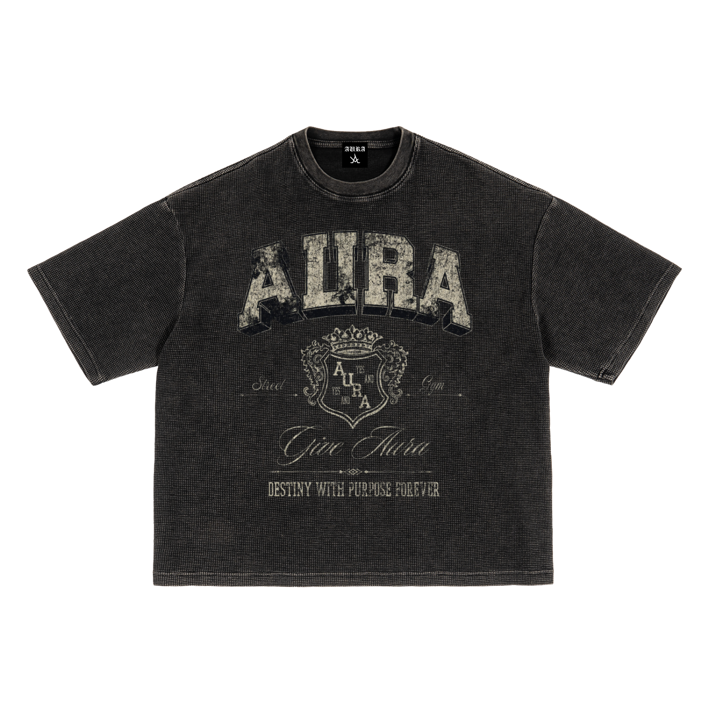 Textured Waffle Washed Boxy T-Shirt
