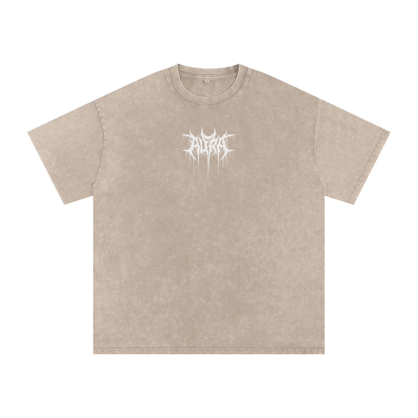 Snow Washed Oversized Cotton T-Shirt - Aura Linen