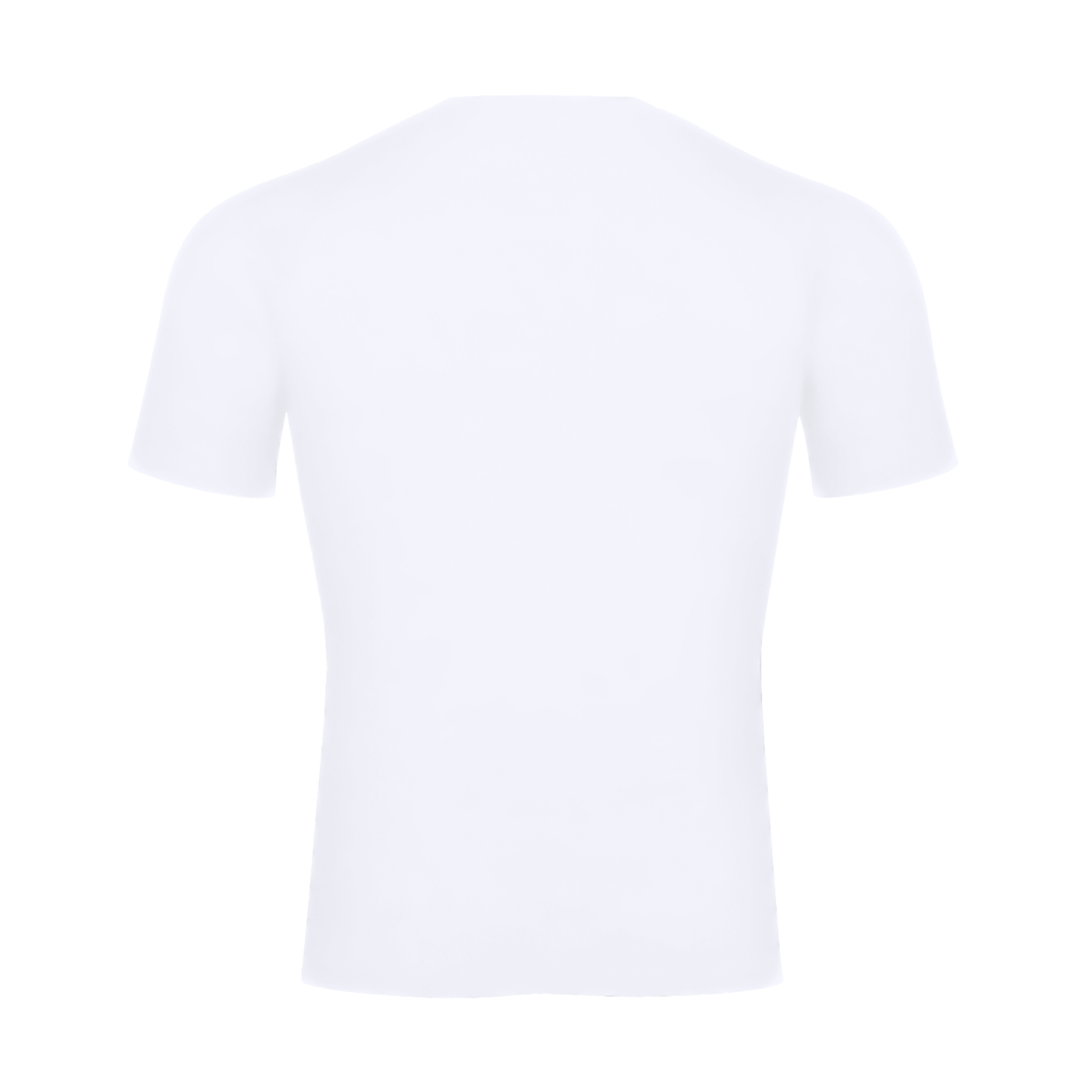 Men's white performance T-shirt with high stretch fabric and short raglan sleeves, skinny fit design