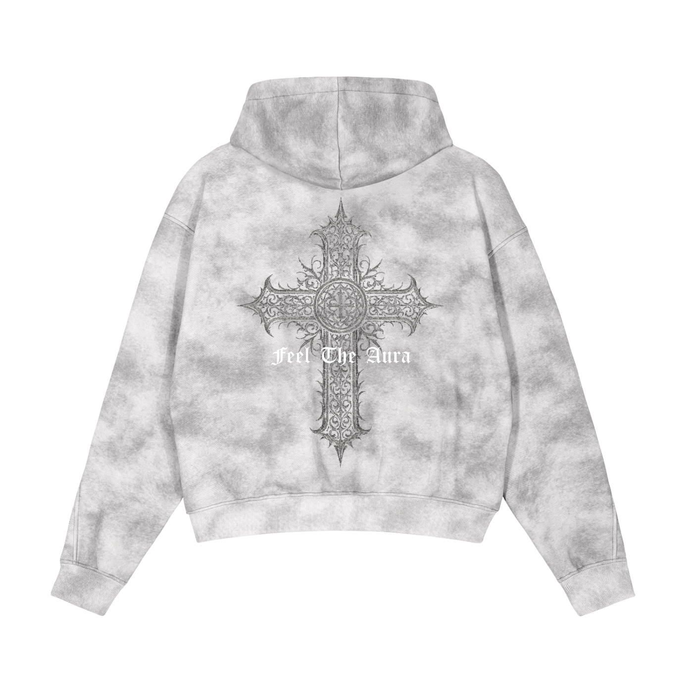 Dirty Washed Zip-Up Fleece Hoodie - Aura Linen