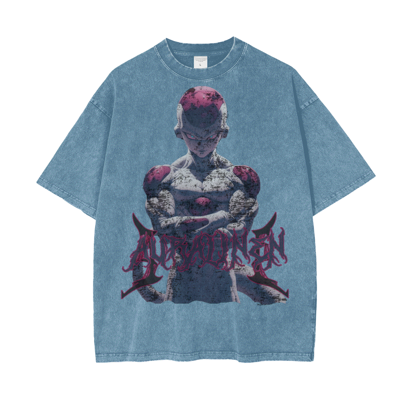 Freeza Aura Tee anime graphic cotton t-shirt with snow wash finish and round neck