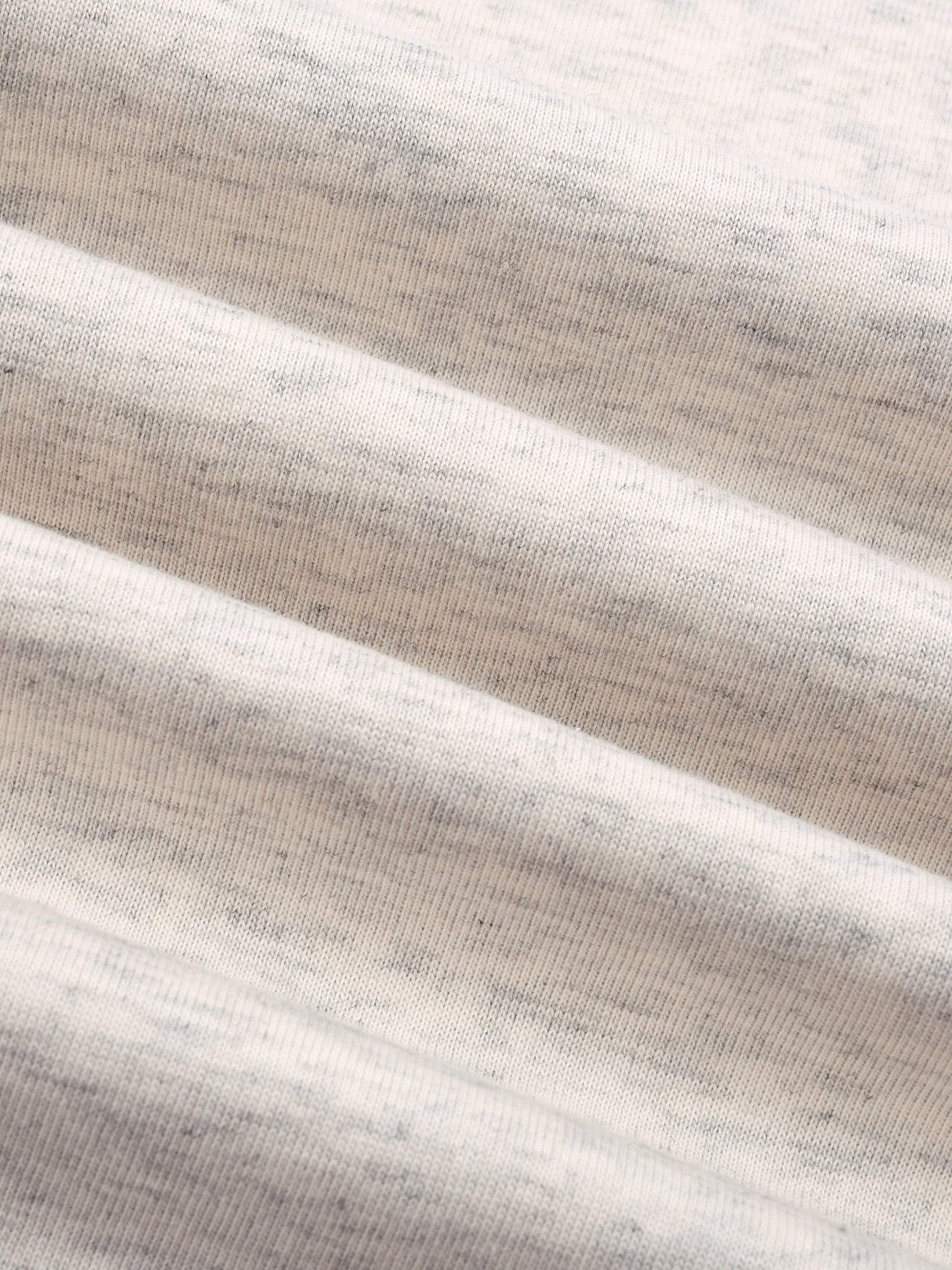close-up of soft 100% cotton fabric of Essential T-Shirt in light color