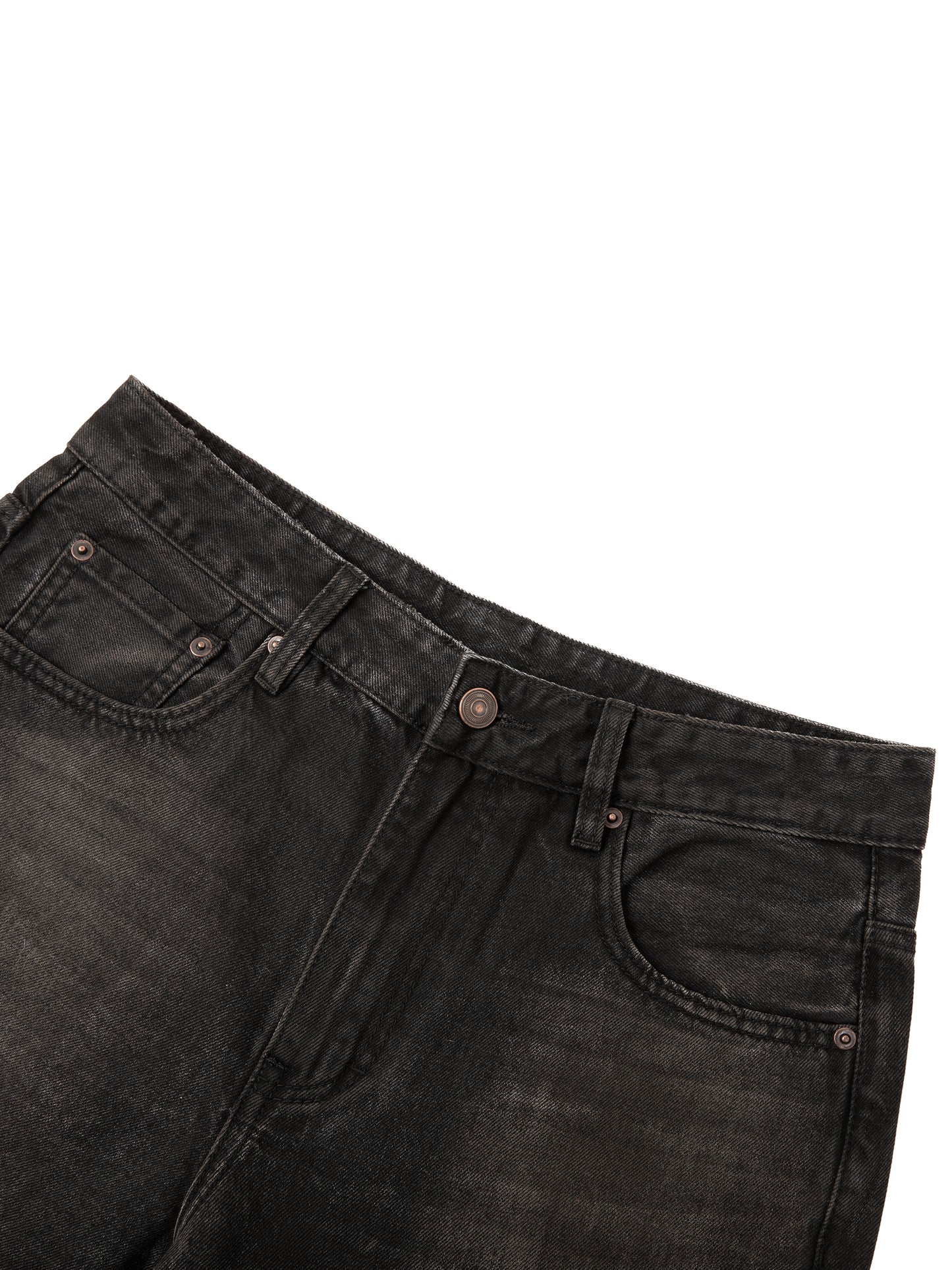 Vintage Wash Heavyweight Denim Jeans - Aura Linen